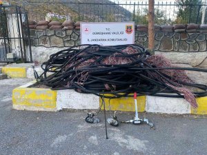 Kablo Hırsızları Jandarmadan Kaçamadı