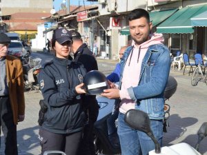 Ahmetli Emniyetinden ‘Bir Kask Bir Hayat’ Uygulaması