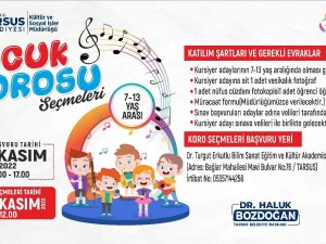 Tarsus Belediyesi Çocuk Korosu Kuruyor
