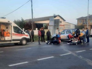 Otomobil İle Elektrikli Bisiklet Çarpıştı: 1 Yaralı