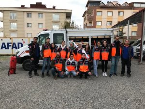 Nevü İ̇zci Kulübü Öğrencileri Afad Eğitimine Katıldı