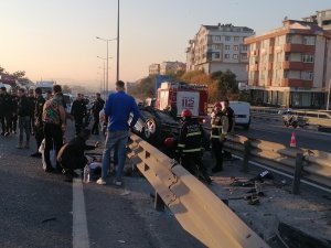 D-100’de Takla Atan Otomobildeki 4 Kişi Yaralandı