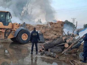 Suluova’da 50 Ton Saman Alevlere Teslim Oldu