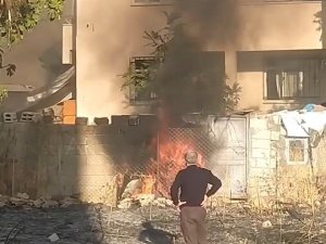 Bahçede Çıkan Yangın Korkuttu