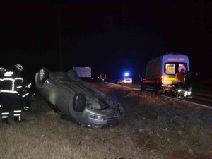 Alkollü Sürücü Takla Atan Araçtan Burnu Kanamadan Çıktı