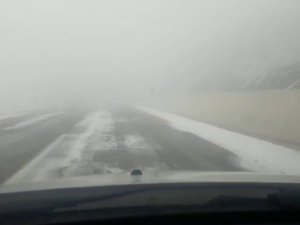 Palandöken Geçidinde Sis Ve Buzlanma Etkili Oluyor