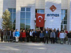 Ermaş Mermer’de 10 Kasım Atatürk’e Saygı Duruşu