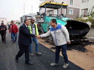 Başkan Cabbar Asfalt Çalışmalarını İ̇nceledi