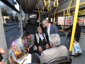 Tahmazoğlu Belediye Otobüsü İle Yolculuk Yaptı