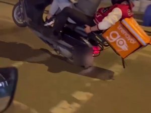 Pendik’te Trendyol Kuryesinden Tehlikeli Şov