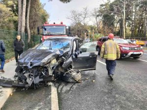 Sarıyer’de Lüks Araç Ağaca Çarptı: 3 Yaralı