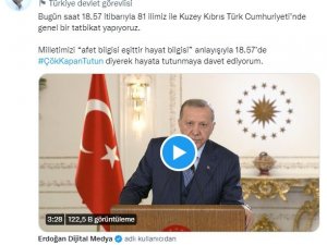 Cumhurbaşkanı Erdoğan: “Deprem Tatbikatına Ayıracağımız Birkaç Dakikayla Ömrümüze Ömür Katacak Bir Deneyim Kazanacağız”