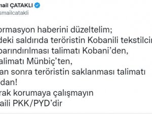 İ̇çişleri Bakan Yardımcısı Çataklı’dan, İ̇stiklal Caddesi’ndeki Saldırıyla İlgili Yayınlanan Bir Haber Hakkında Açıklama: “Çarpıtarak Korumaya Çalışmayın Olayın Faili Pkk/pyd’dir”