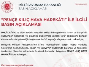 Msb: "Pkk/kck/ypg Ve Diğer Terörist Unsurları Etkisiz Hâle Getirerek; Irak’ın Ve Suriye’nin Kuzeyinden Halkımıza Ve Güvenlik Güçlerimize Yönelik Terör Saldırılarını Bertaraf Etmek Ve Hudut Güvenliğini Sağlamak, Terörü K