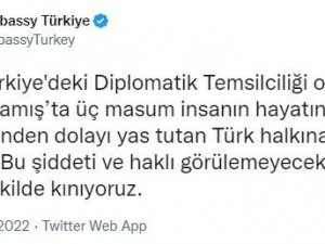 Abd’nin Ankara Büyükelçiliği, Gaziantep’te Gerçekleştirilen Terör Saldırısını Kınadı