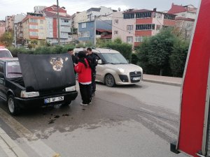 Nikah Günü Almaya Giderken Aracı Yandı