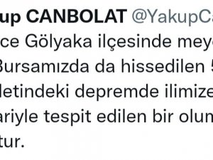 Bursa Valisi Canbolat: "Bursa’mızda Da Hissedilen 5.9 Büyüklüğündeki Depremde Olumsuz Bir Durum Yoktur"