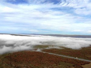 Güroymak’ta Oluşan Sis Bulutu Görsel Şölen Sunuyor
