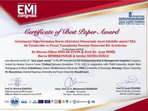 Paü’ye 8. Emı Kongresinde En İyi Bildiri Ödülü