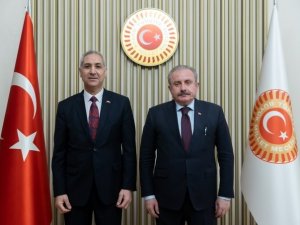 Tbmm Başkanı Şentop, Libya’nın Ankara Büyükelçisi Mustafa Elgelaib’i Kabul Etti