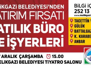 Melikgazi’den 22 Adet Ofis Ve İ̇şyeri İ̇halesi
