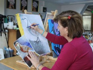 Sinoplu Kadınlar Tuvalleri Hayalleriyle Süslüyor