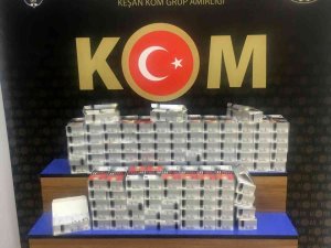 Keşan’da 22 Bin 600 Adet Doldurulmuş Makaron Ele Geçirildi