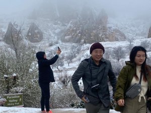 Kapadokya Beyaza Büründü