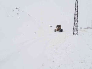 Hakkari’de Kapanan 10 Yerleşim Yolunda Karla Mücadele Çalışması