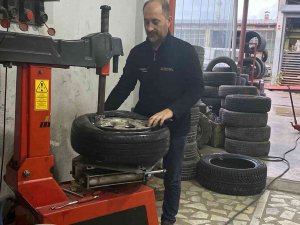 Lastikçilerde Kış Yoğunluğu