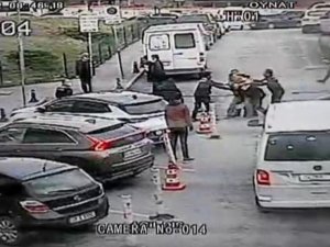 Pendik’te Hastanenin Güvenlik Görevlisine Saldırı Anı Kamerada