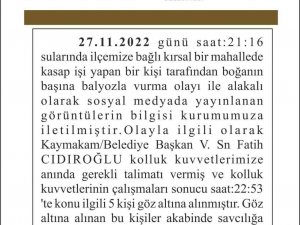 Kızıltepe Kaymakamlığından Gözaltına Alınan Kasap Hakkında Açıklama