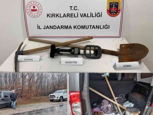 Kırklareli’de Kaçak Kazı Yapan Şüpheliler Suçüstü Yakalandı