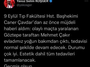 Olaylı İ̇zmir Derbisinde Yaralanan Taraftar Yoğun Bakımdan Çıktı