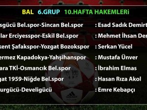 Bal’da 10. Hafta Hakemleri Açıklandı