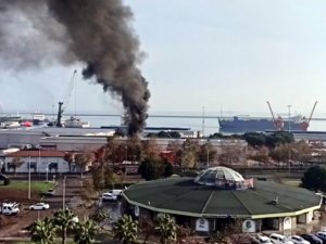 Samsun Limanında Yağ Tankı Bomba Gibi Patladı, Facianın Eşiğinden Dönüldü
