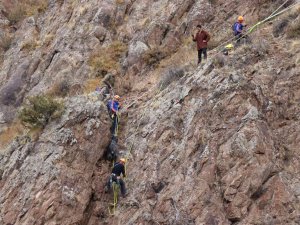 Dağda Mahsur Kalan 2 Keçiyi Afad Ekibi Kurtardı