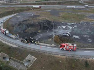 Otoyol Kenarına Kaçak Şekilde Bırakılan Kimyasal Madde Paniğe Neden Oldu