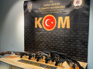 Bursa’da Silindir Operasyonu: 14 Silah Ele Geçirildi
