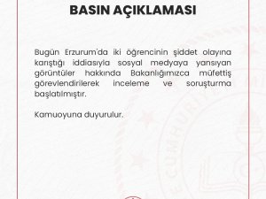 Erzurum’da Şiddet Olayında Gözaltına Alınan Öğrenciler Serbest Bırakıldı; Milli Eğitim Bakanlığı Soruşturma Başlattı