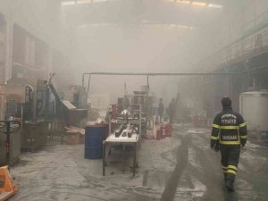 Kırıkkale’de Madeni Yağ Fabrikasında Yangın