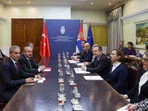 Tbmm Başkanı Şentop, Sırbistan Dışişleri Bakanı Dacic İle Görüştü