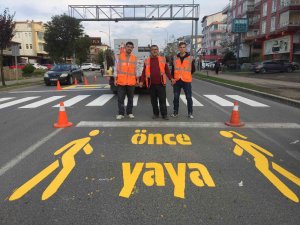 Ünye’de Yollarda Yaya Güvenliği Arttırıldı