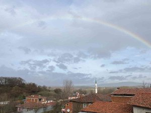 Çan’da Gökkuşağı Görenleri Hayran Bıraktı