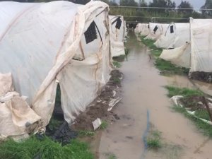 Antalya’da Çilek Seraları Sular Altında Kaldı