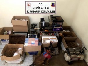 Mersin’de Kaçak Makaron Operasyonu