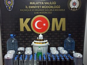 Malatya’da 128 Litre Sahte Alkol Ele Geçirildi