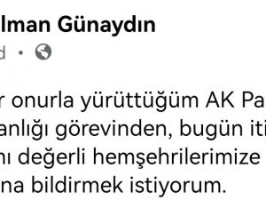 Ak Parti Torbalı İ̇lçe Başkanı Günaydın İstifa Etti