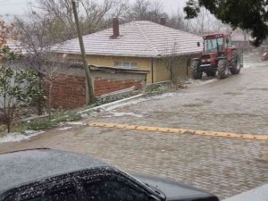 Tekirdağ’ın Yüksek Kesimlerinde Kar Yağışı