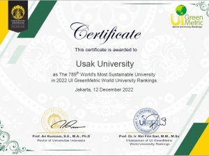 Uşak Üniversitesi “Uı Greenmetric” Sıralamasında 3 Yıl Üst Üste İlk 1000’de